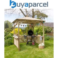 Zest Broxton Wooden Garden Gazebo Shelter Arbour Canopy Roof BBQ