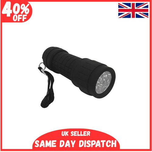 Led rubber coated torch - 9, mini