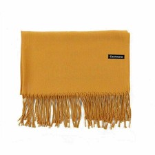 Pure Cashmere Scarf Women Ladies Winter Warm Long Soft Wool Shawl Wrap Knit UK