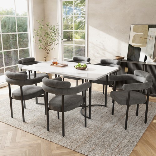 Dining table and chairs set - set, 6
