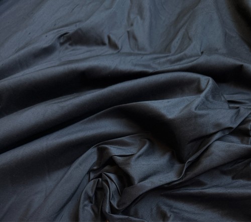 Black 100 silk - black, dupioni