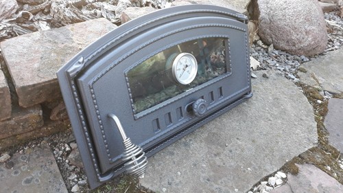 Cast iron pizza oven door - cast,