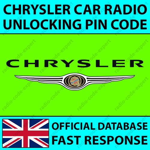 Chrysler radio unlocking - radio,