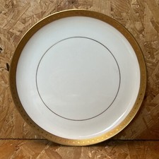 Vintage 1957 Royal Worcester Ambassador Acid Gold Cake Serving Plate 23cm