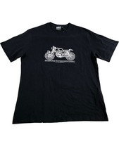BARBOUR International Motorbike T-Shirt Men's L Black Tailored Fit Cotton