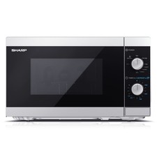 Sharp YC-MG01U-S 20L 800W Solo & Grill Microwave – Silver Compact & E YC-MG01U-S
