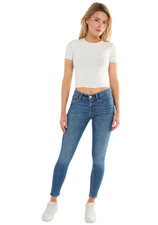 Ladies Blue High Rise Super Skinny Jeans Stretch Bum Lift Sculpt Fit RRP £49