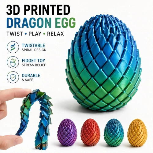 Dragon egg stress toy twist - dragon,
