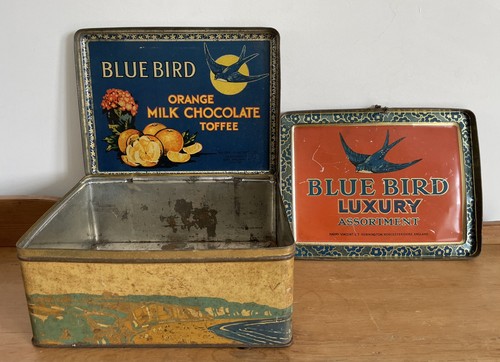 Vintage blue bird toffee - tin,
