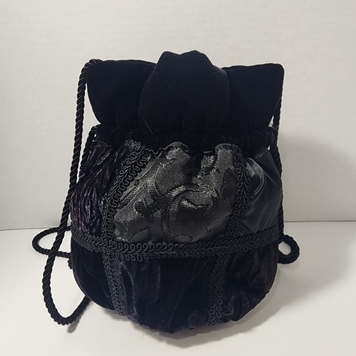 Vintage black velvet - vintage, crossbody
