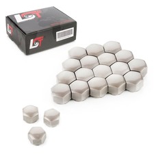 20x Wheel Bolt Caps Light Grey