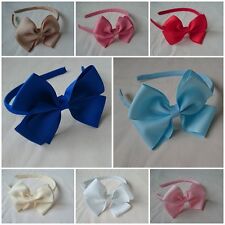 4" Hair Bow Alice Band New Hair Headband Girls/Ladies