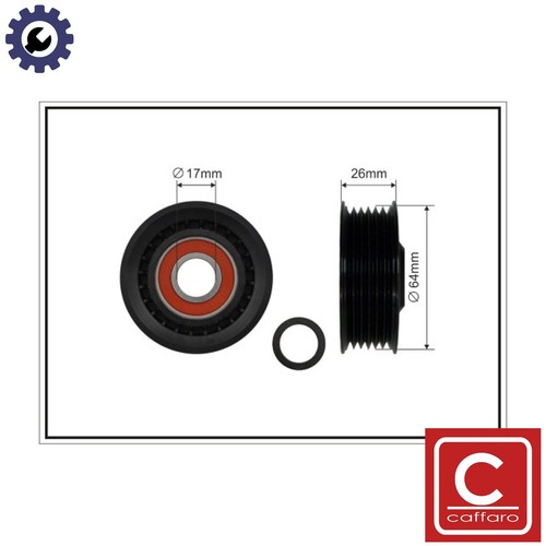 Deflectionguide pulley vribbed - deflectionguide,