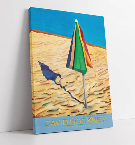 Beach umbrella david - beach, hockney