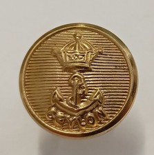 Ceylon Navy Gilt Uniform Button by Firmin London