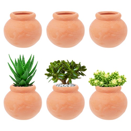 6pcs miniature flower pots - miniature,