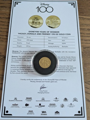 Disney 100 24ct gold - 100,