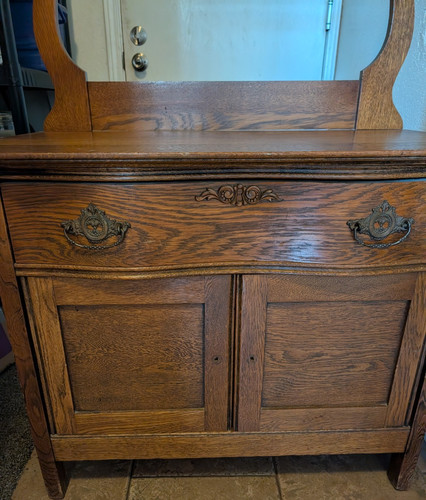 Antique wooden sideboard - wooden,