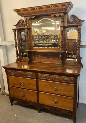 Edwardian mahogany carved - edwardian,