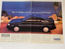 Original 1989 Nissan Sunny ZX Coupe Magazine Advert Poster Frame Ready Retro