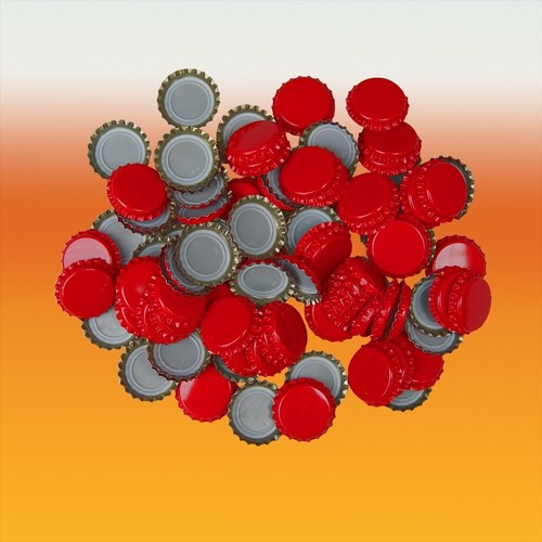 Pack 100 red crown caps - pack, of