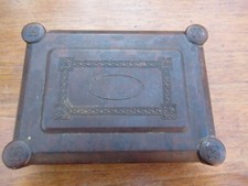 Brown Bakelite Dressing Table Trinket Box Box c1920 12cm x 9cm No Damage