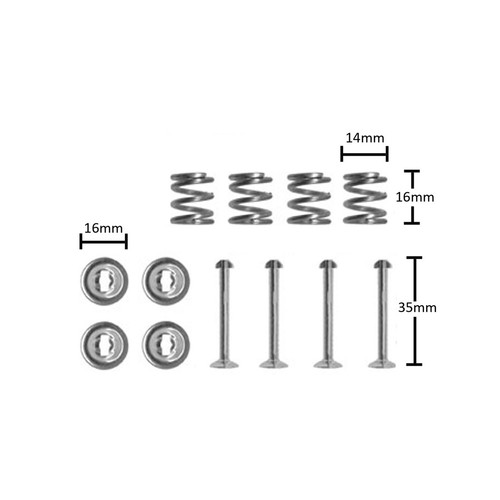 Brake shoe hold - shoe, springs