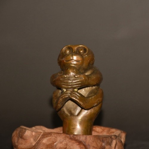 Bronze handmade carved monkey - bronze,