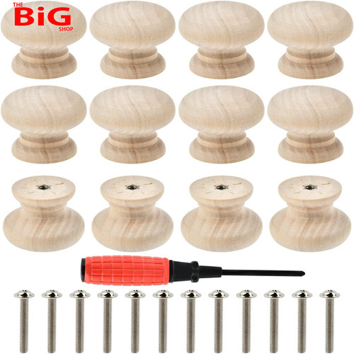 Round wooden drawer knobs and - round,