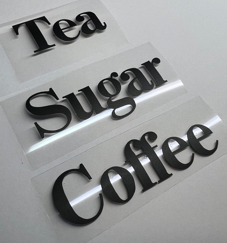 Black vinyl stickers - black, labels