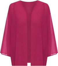 Womens 3/4 Sleeve Front Open