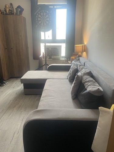 Honeypot grey shape sofa - grey, l-shape