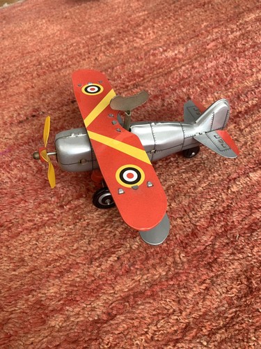 Tin aeroplane toy wind - toy,