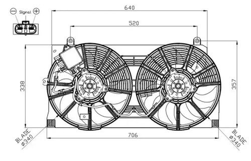 Radiator fan double 47943 - double,