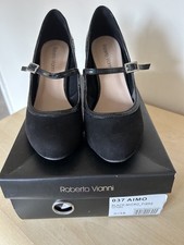 Roberto Vianni Black Micro-Fibre  Ladies Shoes Size 5  Women's