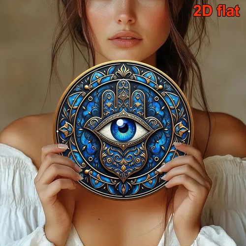 Blue evil eye hand fatima - evil,