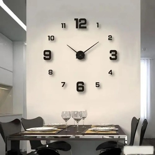 Frameless diy wall clock - frameless,