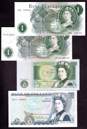 Bank england banknotes - england.,
