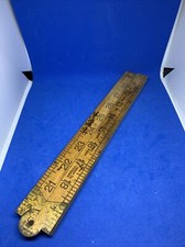 Vintage boxwood & brass 4 fold