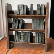 Collection of 1920s Miniature Shakespeare Books (21) in Wooden Bookcase