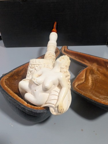 Carved meerschaum pipe in - meerschaum,
