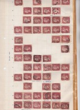 GB QUEEN VICTORIA PENNY RED PLATE 140 STAMP COLLECTION IN ALBUM & POSTMARK PAGE