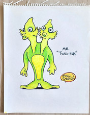 Vtg Sci Fi Concept Sketch Mr