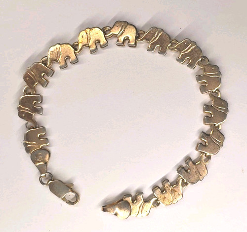 Vtg elephant link bracelet - vtg,