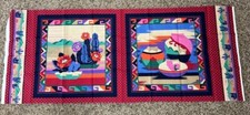 Cranston Southwest Cactus & Pottery 2 Panel Fabric - Pillows Table Runner Decor