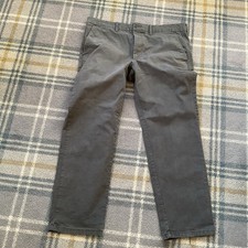 Marks and Spencer Men’s Regular Fit Chino Trousers 38 W 29L dark grey cotton 