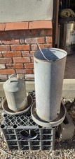 2 Vintage Galvanised Poultry Feeders.