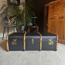 ANTIQUE Vintage Trunk Bentwood