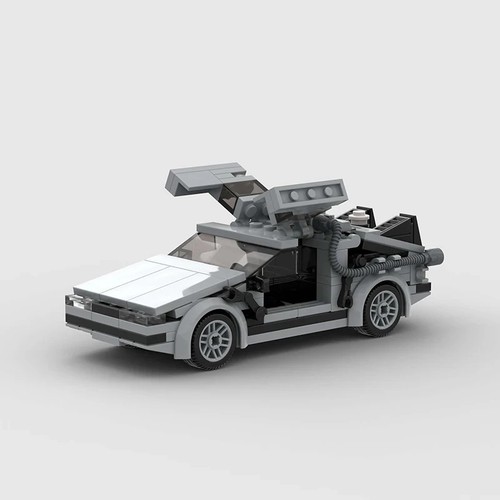 Bttf delorean time machine moc - delorean,