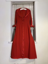 Vintage 70s red moss crepe